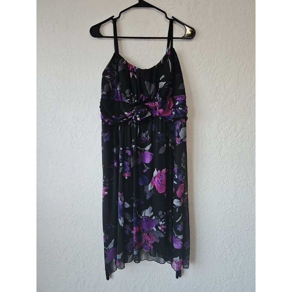 Vtg Dressbarn Floral Midi Babydoll Dress Sheer Sz 16 Fairygrunge Whimsigoth Y2K